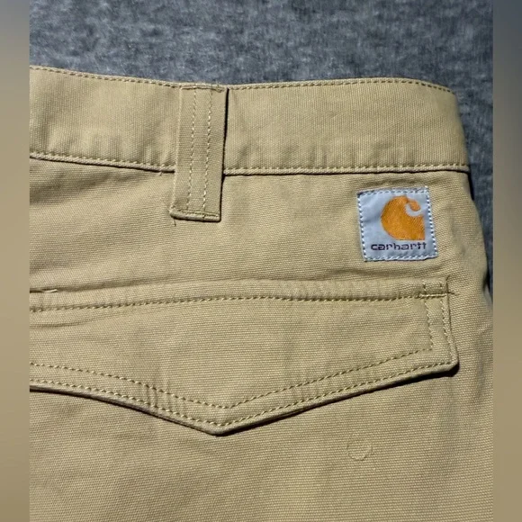 Carhartt Rugged Flex Canvas Cargo Work Pants Mens 38x36 brown Relaxed BN3574-M - Picture 4 of 13